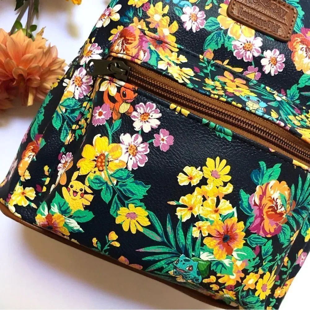 Loungefly Pokemon Starters Tropical Floral Mini Backpack - Picture 4 of 4
